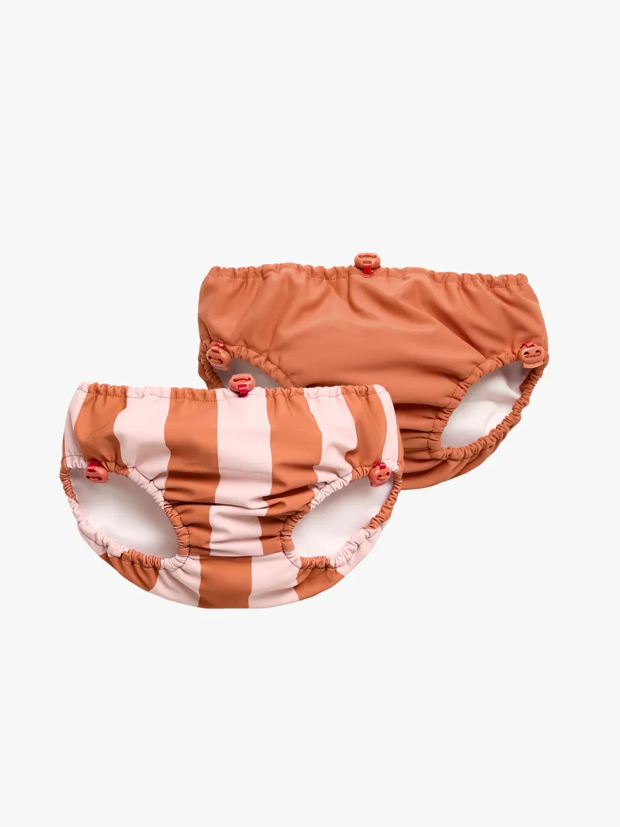 Nordbjörn Mölle 2-pack Badblöjor, Rosa Randig, 86-92