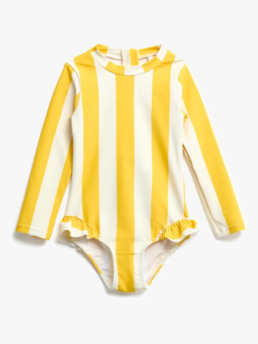 Nordbjörn Sandsjön UV-Baddräkt, Yellow Stripe, 110-116