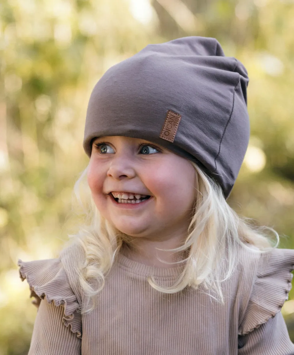 OICAN Wear  Fleecefodrad Mössa med Huvudskydd, Taupe, L