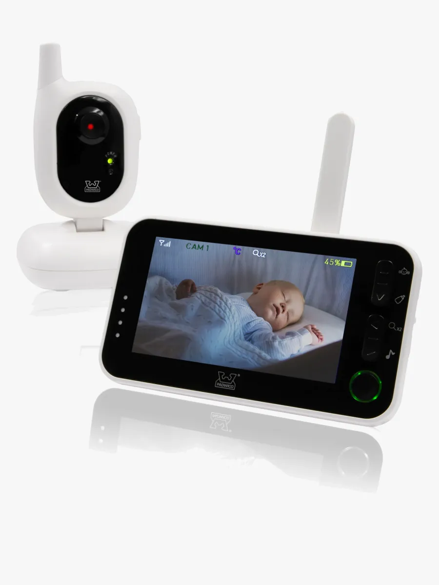 Padwico V8 Babyvakt med Laddningsbart Batteri, White