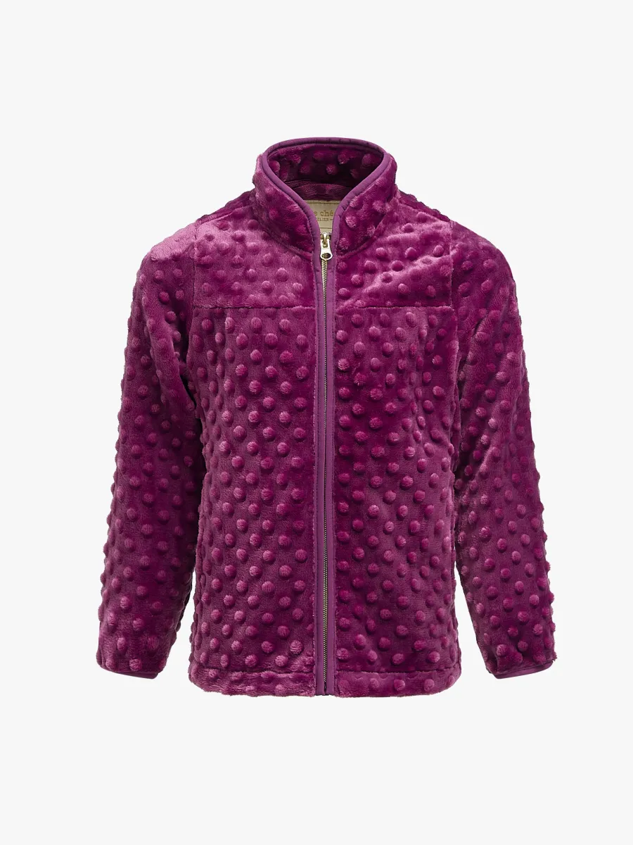 Petite Chérie Atelier Ella Fleecejacka, Damson, 110-116