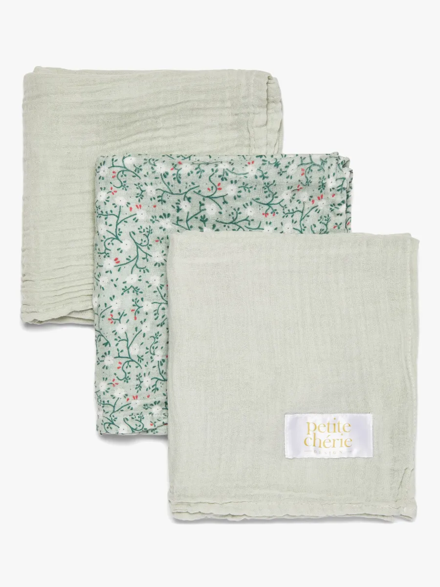 Petite Chérie Muslinfilt 3-pack, Floraison