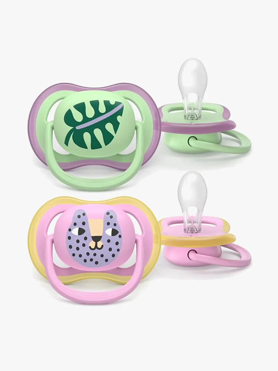 Philips Avent Ultra Air Napp 6–18m 2-Pack, Rosa/Grön