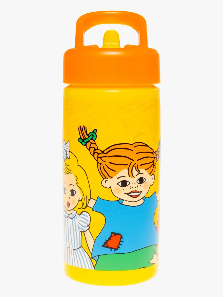 Pippi Långstrump Vattenflaska 410 ml, Gul