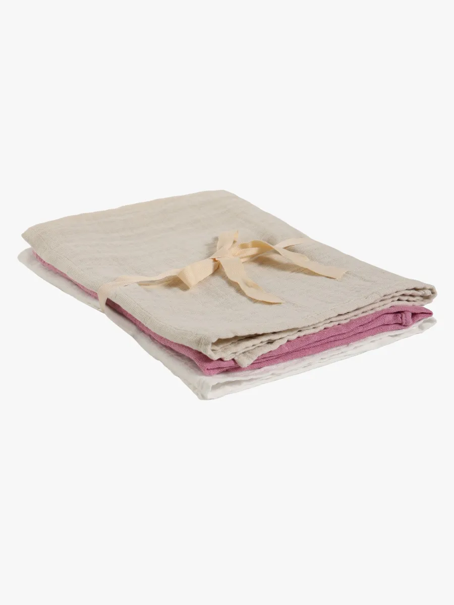 Pippi Muslinfilt 3-Pack, Mauve Orchid