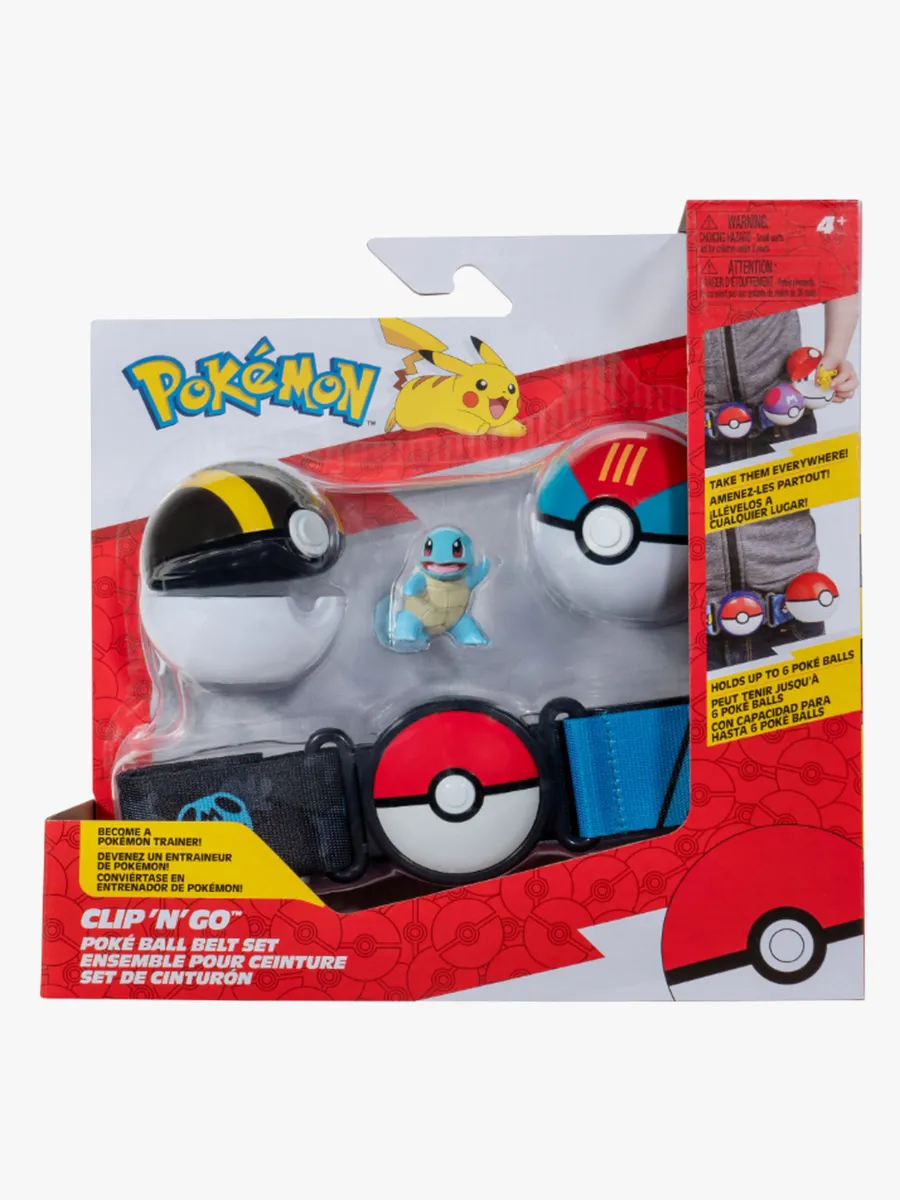 Pokémon Clip 'N' Go Bälte Lekset Squirtle med Pokéboll
