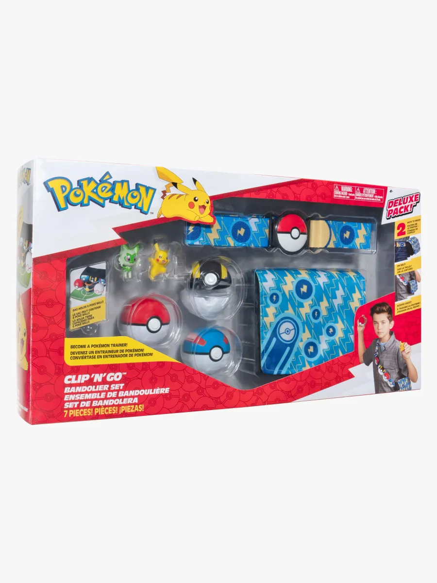 Pokémon Clip 'N' Go Bandolier-väska Lekset med Pokéboll