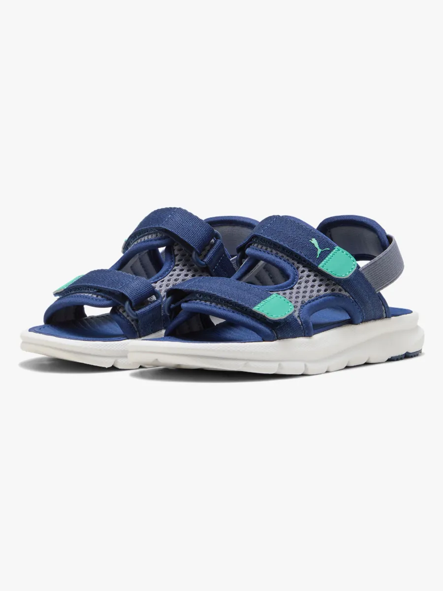 Puma Evolve Sandaler, Blue/Vibrant Green, 28