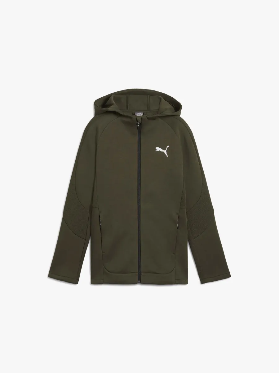 Puma Evostripe Full-Zip Huvtröja, Grön, 116