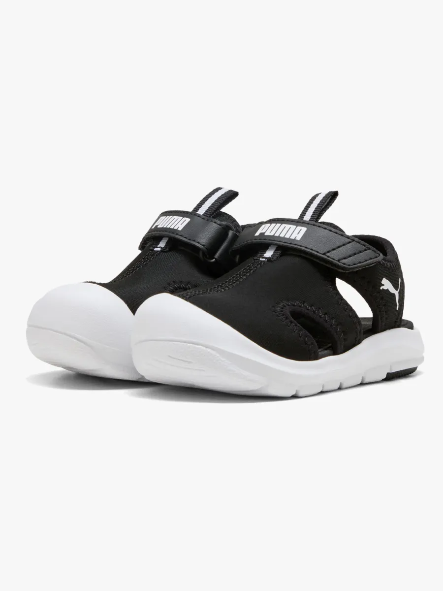 Puma Fun Racer V Infant Sandaler, Black/White, 20