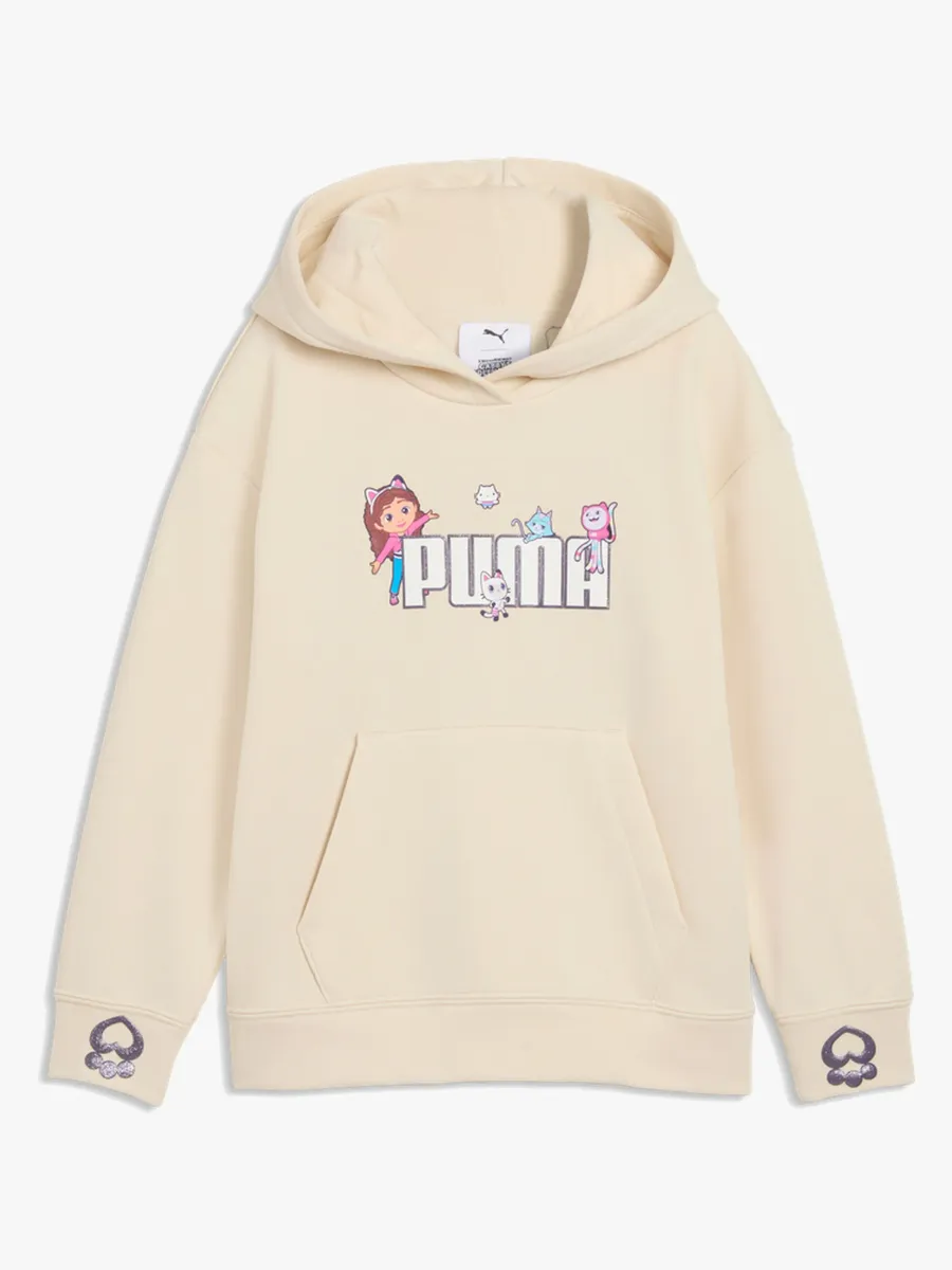 Puma Gabby's Dollhouse  Avslappnad Huvtröja, Vit, 98