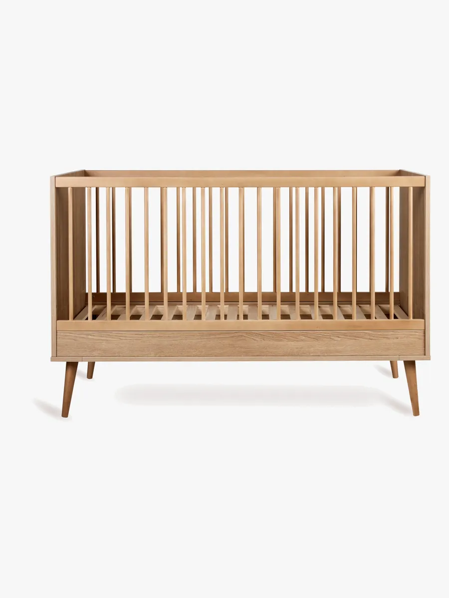 Quax FLOW Convertible Spjälsäng 70x140, Honey Ash
