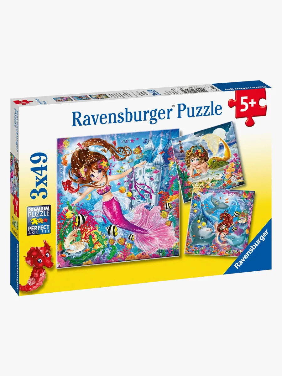 Ravensburger Pussel Charmiga Sjöjungfrur 3x49 Bitar