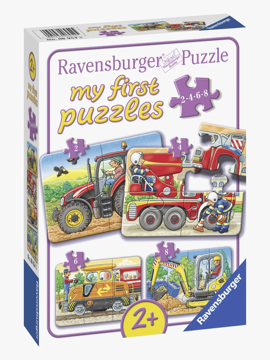 Ravensburger Pussel Fordon 2, 4, 6 &  8 Bitar