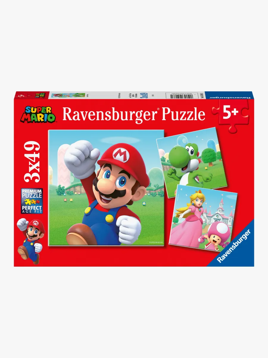 Ravensburger Pussel Super Mario, 3X49 Bitar