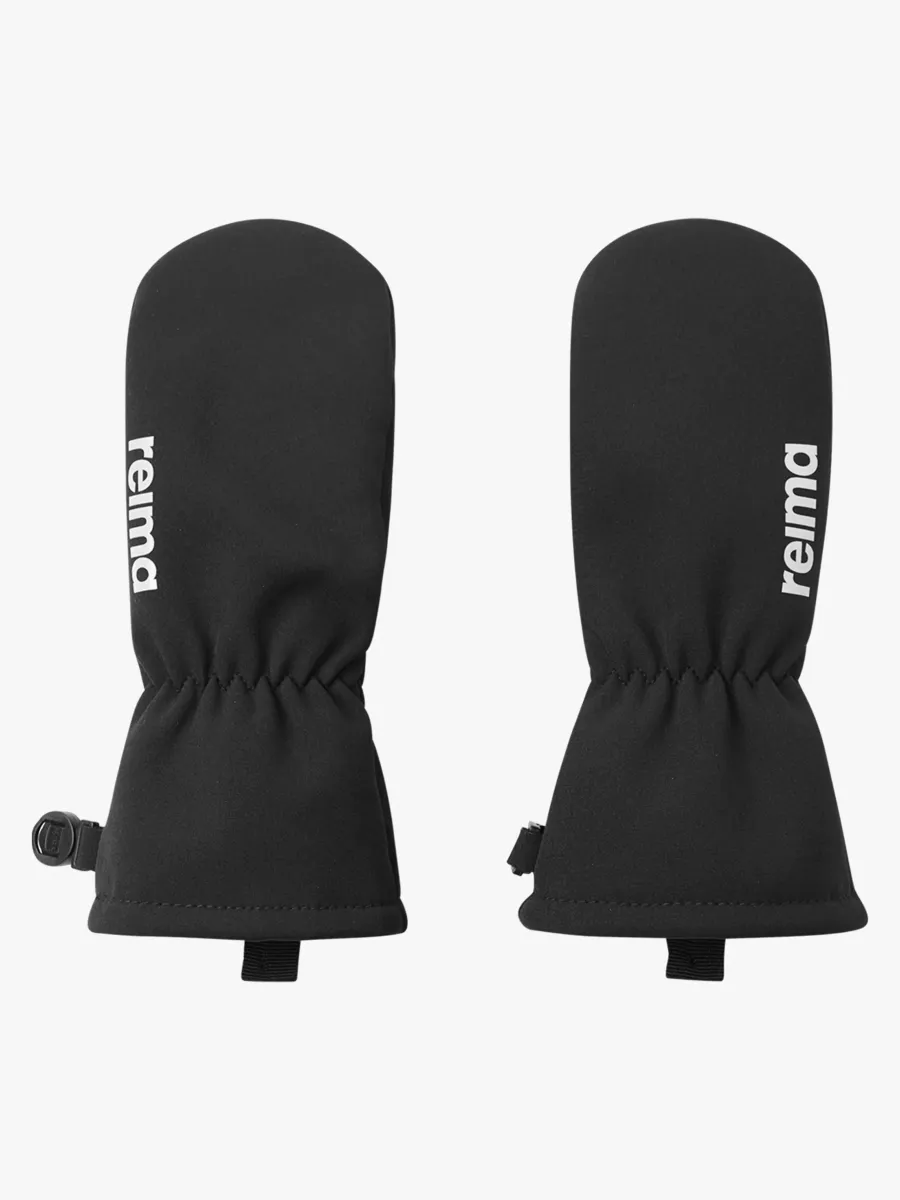 Reima Osaten Softshellvantar, Black, 4
