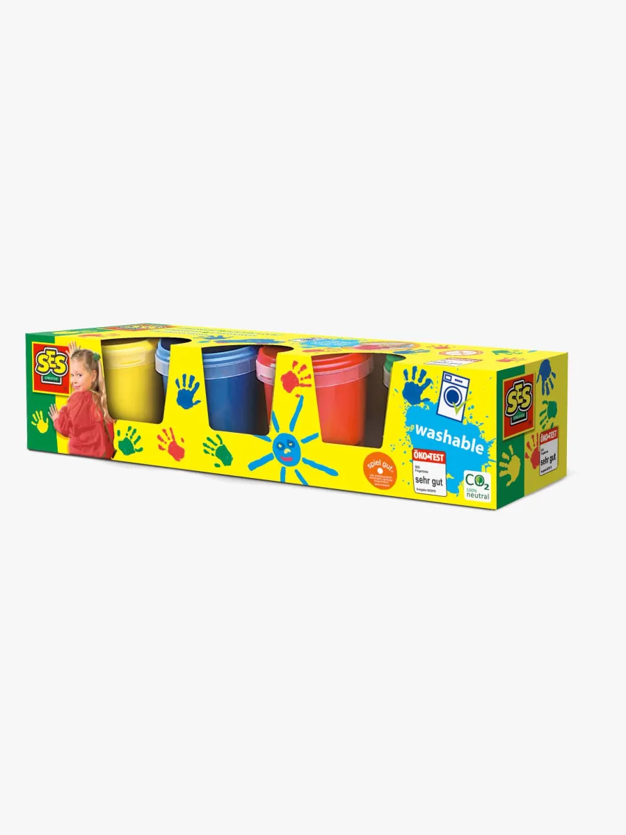 SES Creative Fingerfärg 4 Färger
