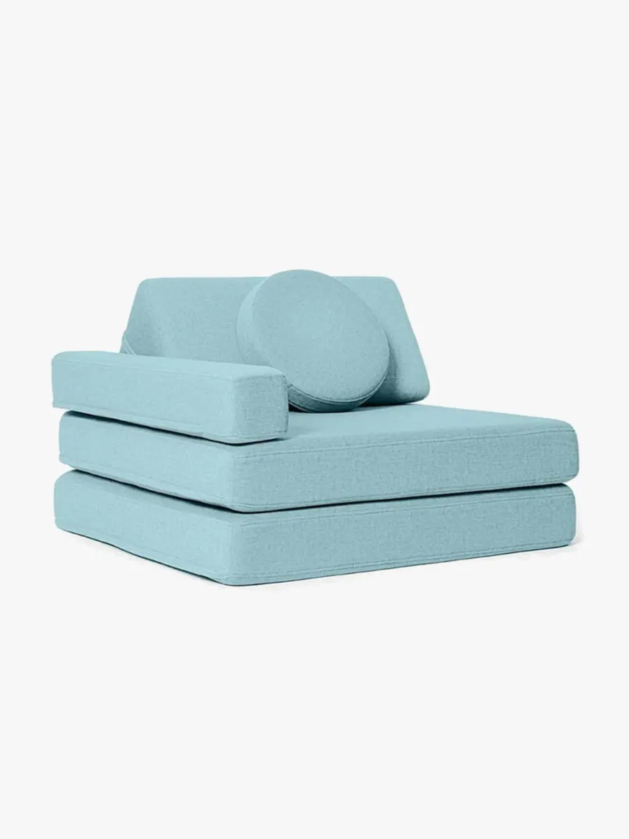 Shappy Play Byggbar Barnfåtölj 80x80 cm, Sky Blue