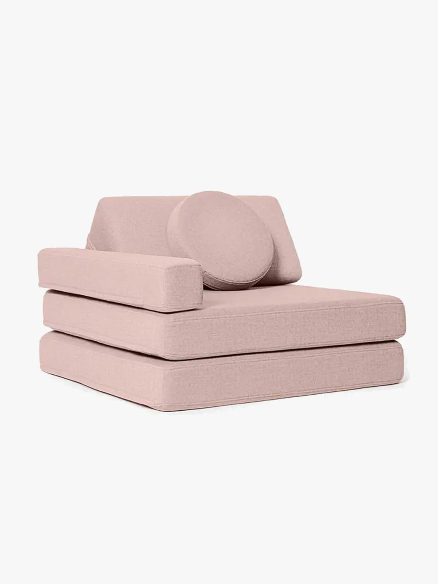 Shappy Play Byggbar Barnfåtölj 80x80 cm, Soft Pink