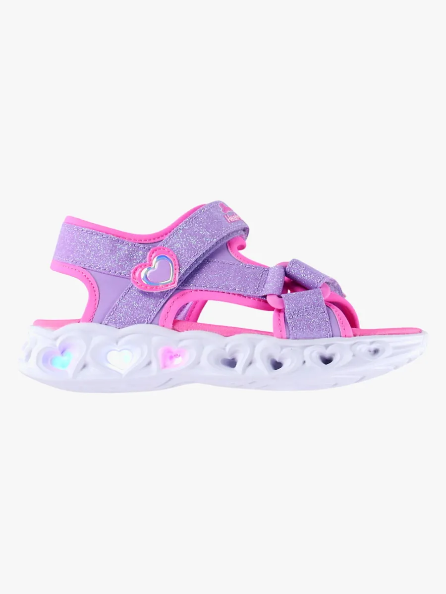 Skechers Heart Lights  Blinkande Sandaler, Purple, 22