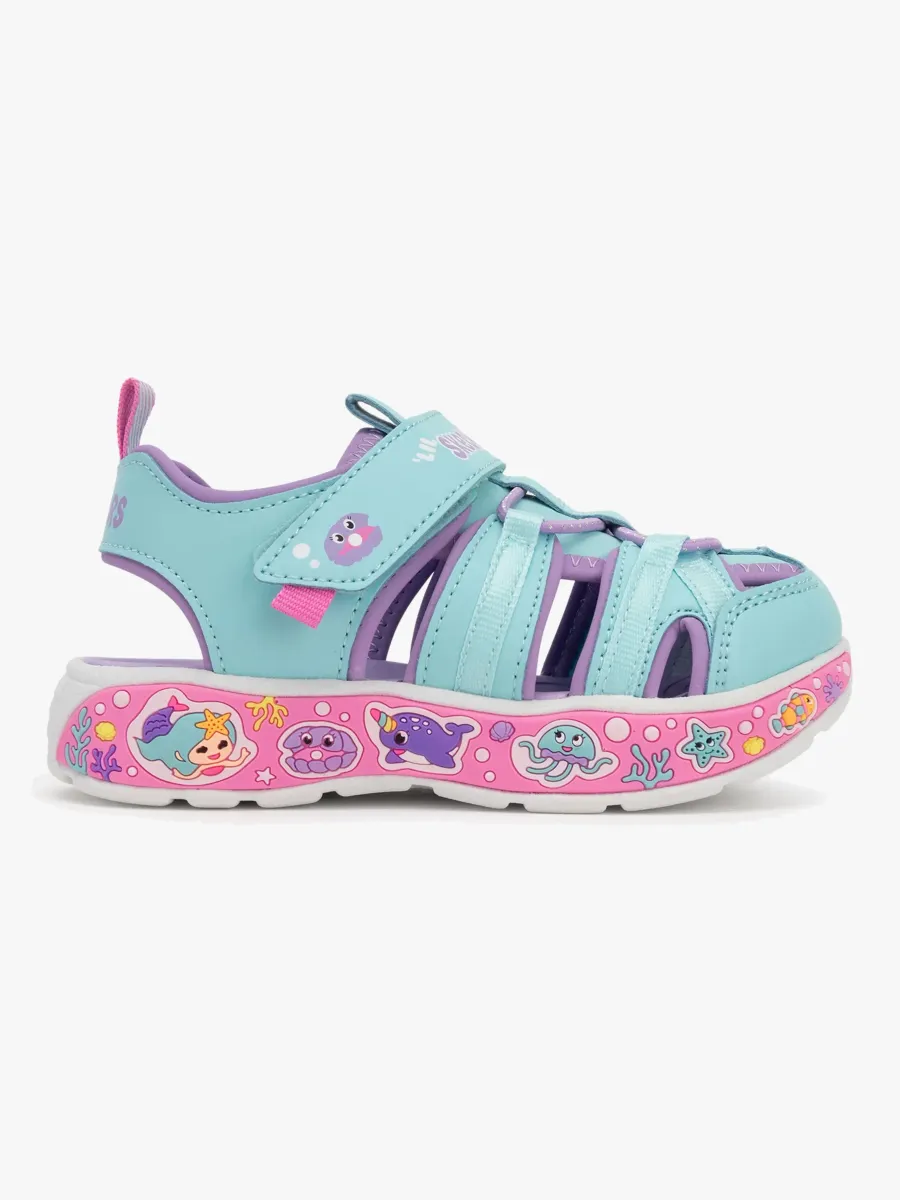 Skechers Play Scene Splash Cute Crew Sandaler, Blue, 26