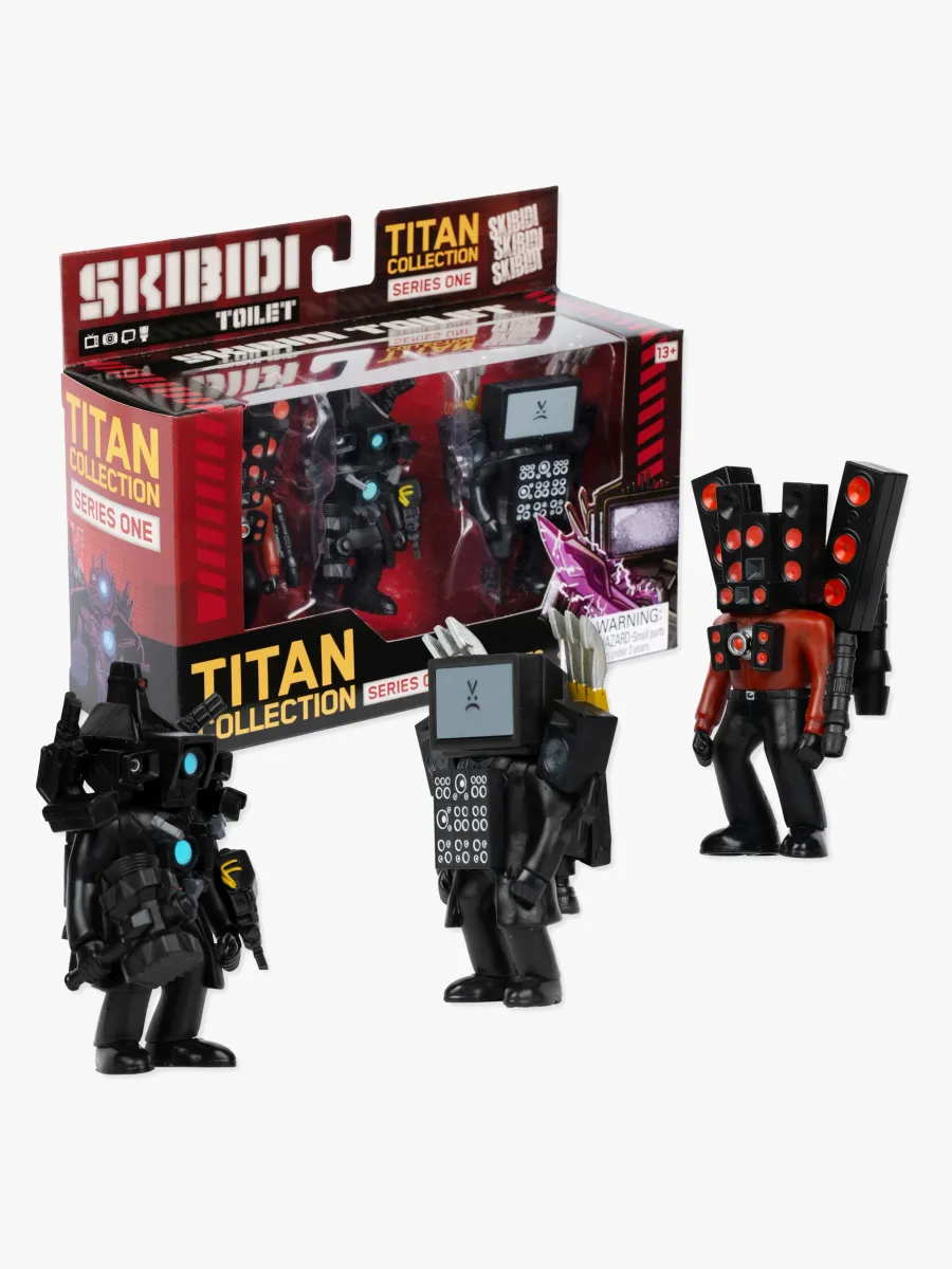 Skibidi Toilet Titan Collection Figurset Series 1, 3-Pack