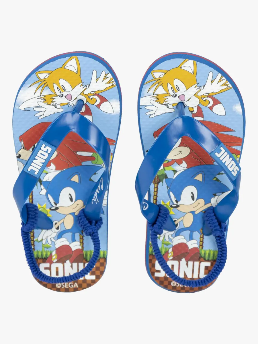 Sonic Flip-flops med Hälrem, Blå, 32-33