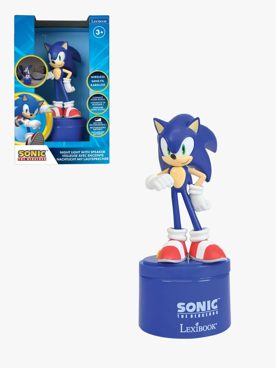 Sonic Nattlampa med Bluetooth-högtalare, Barnrum