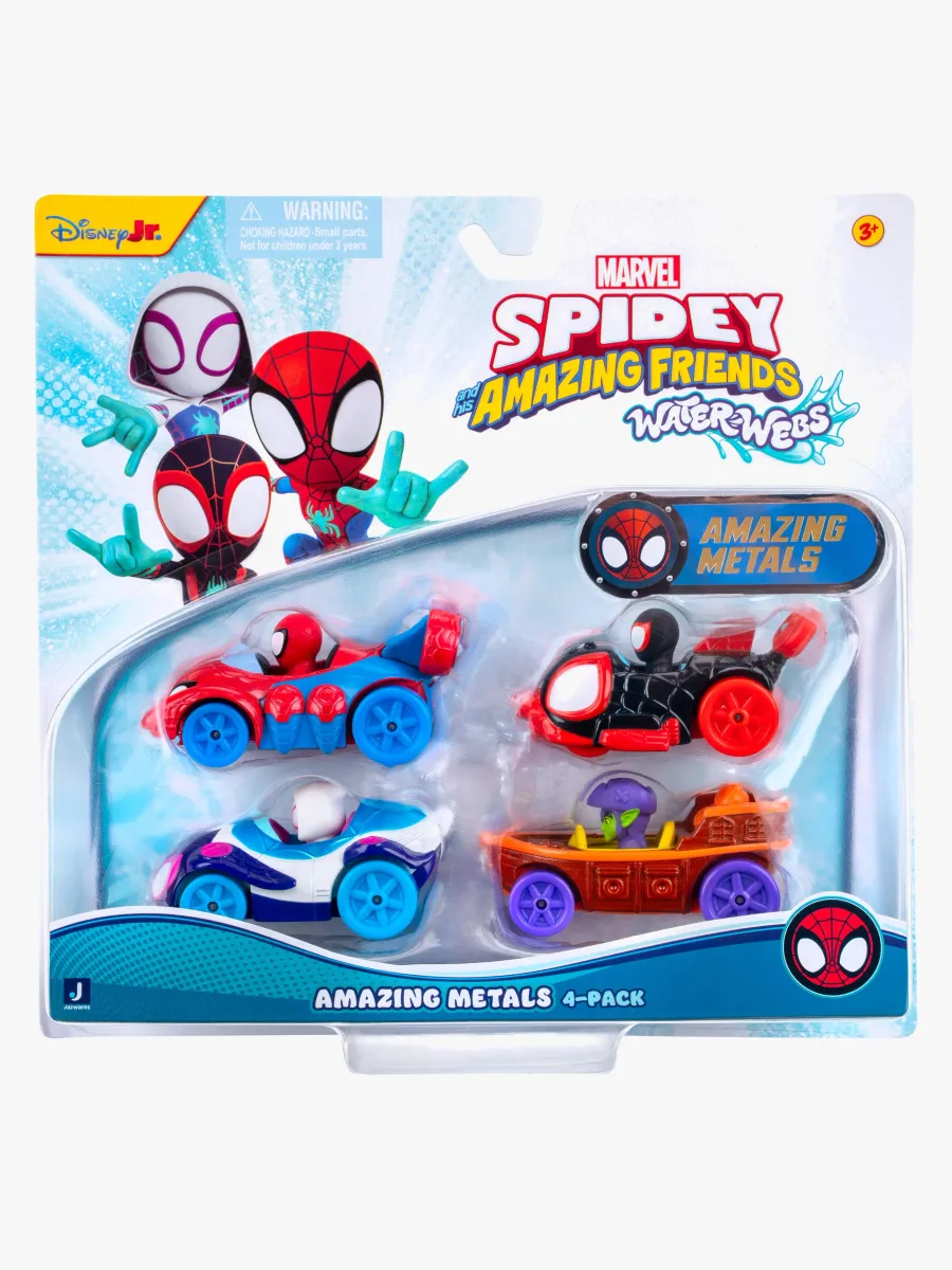 Spidey And His Amazing Friends Bilset 4-Pack