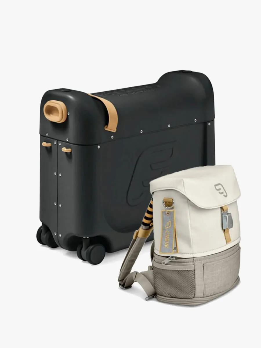 Stokke JetKids Resesäng och Ryggsäck, Black
