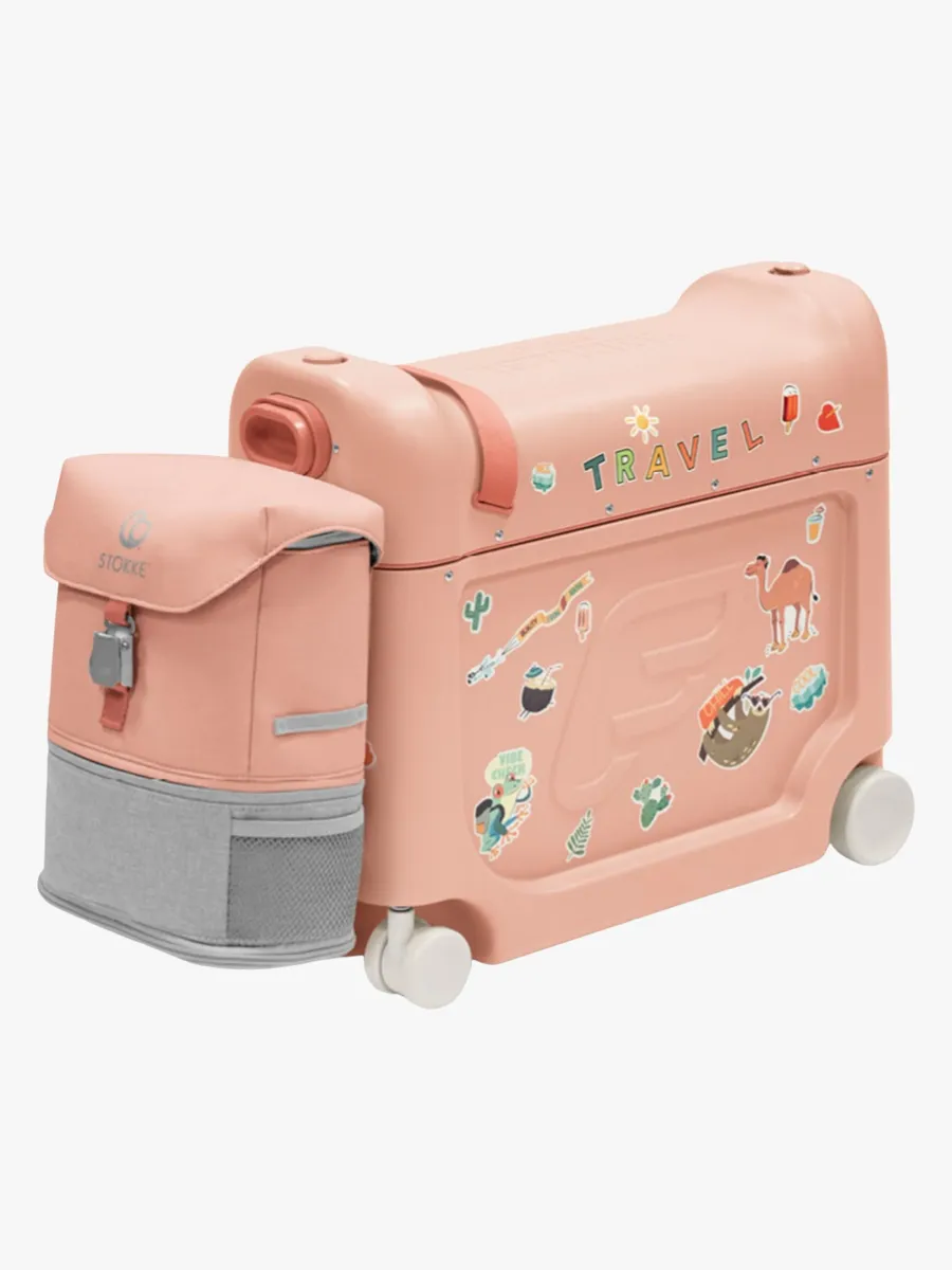 Stokke JetKids Resesäng och Ryggsäck, Coral Pink