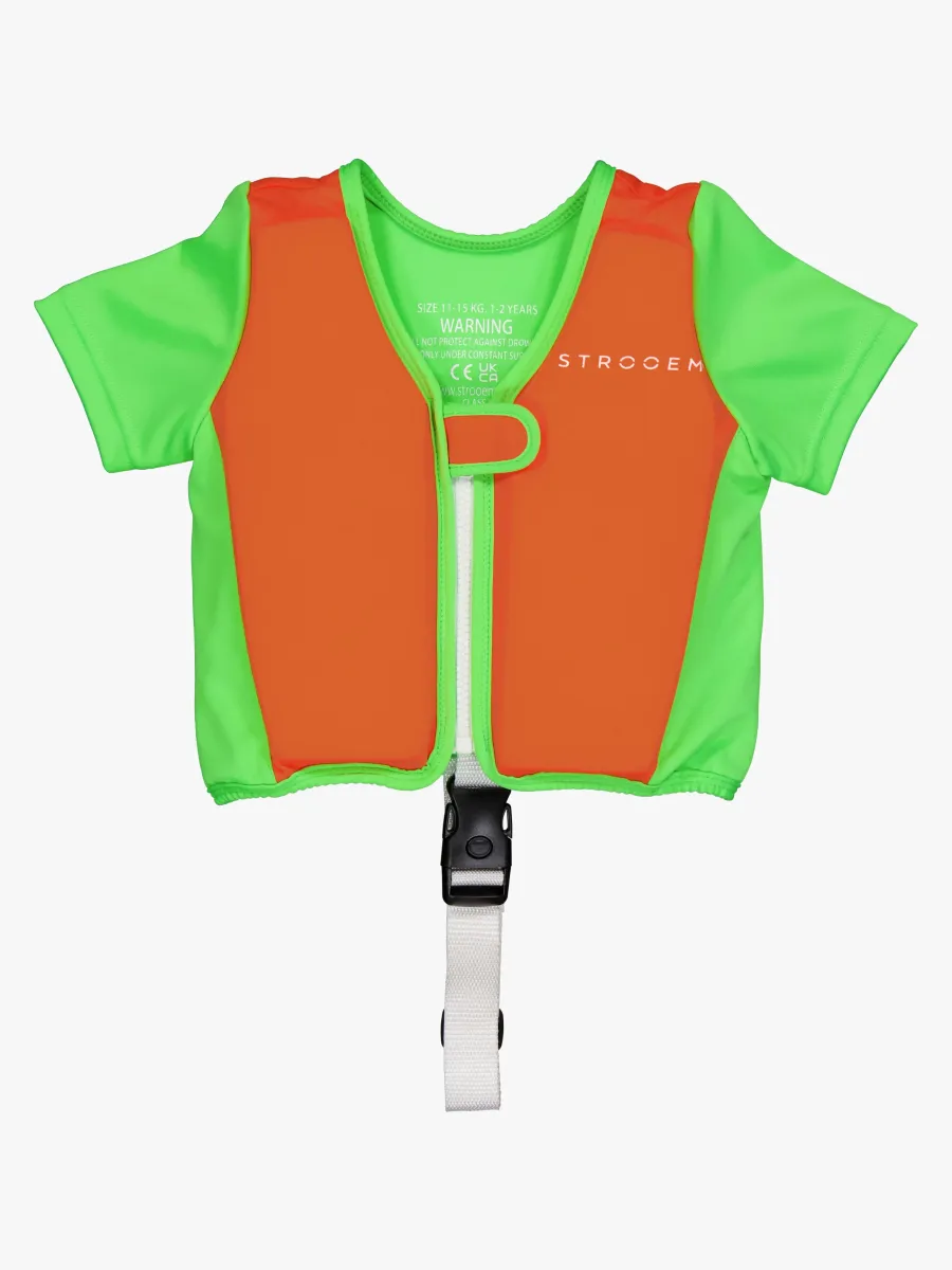 Strooem Simväst, Orange-Lime, 2-4 år