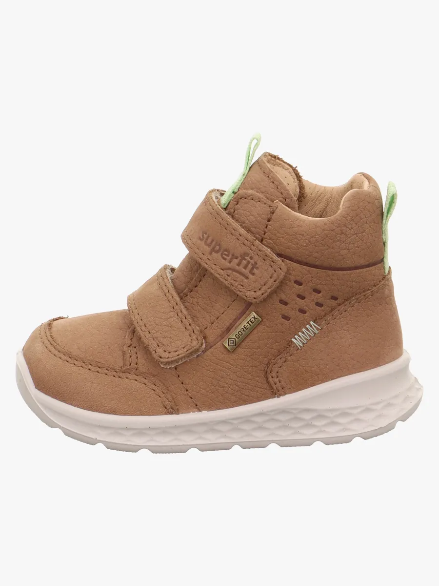 Superfit Breeze Mid GTX Sneakers, Brown/Light Green, 20