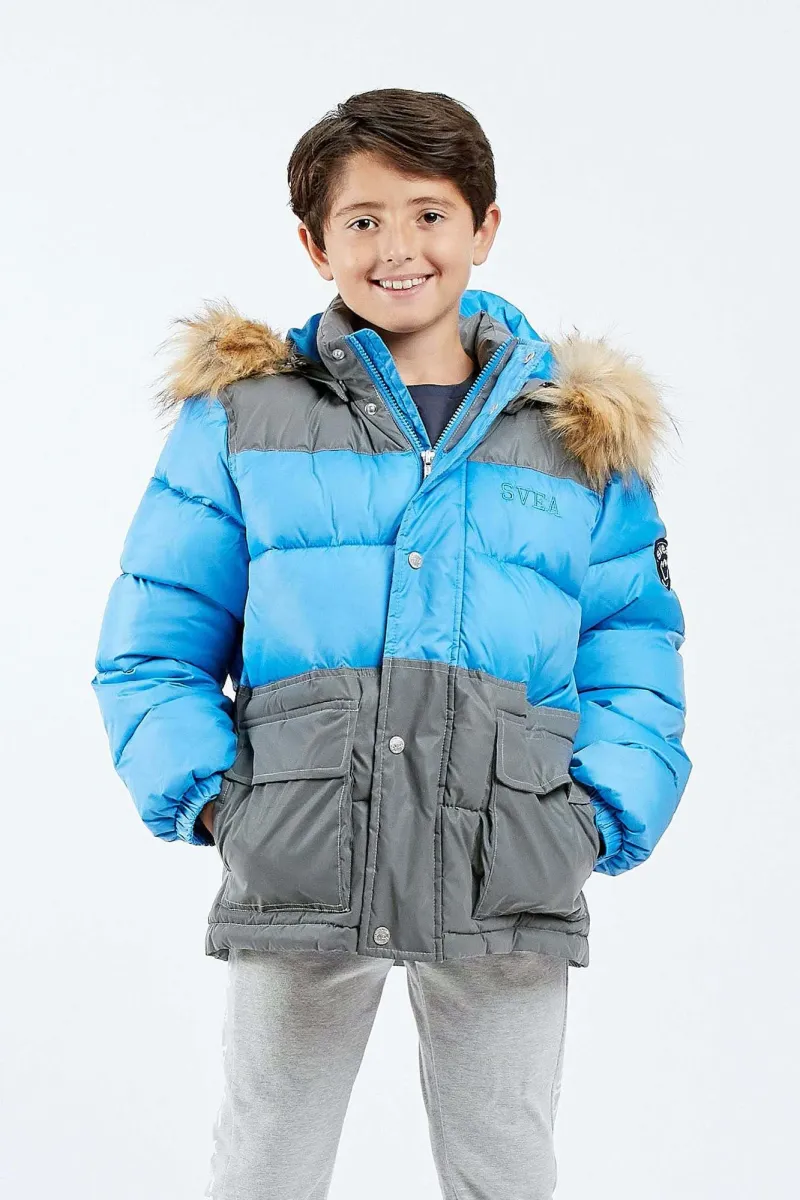 Svea Contrast Padded Parka, Magic Blue, 110