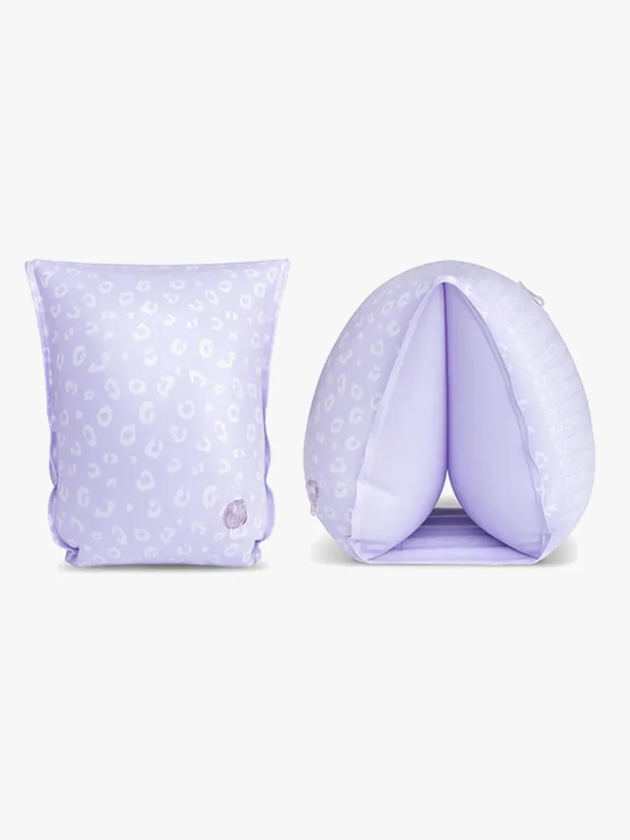 Swim Essentials Armpuffar, Lila Leopard, 2-6 år