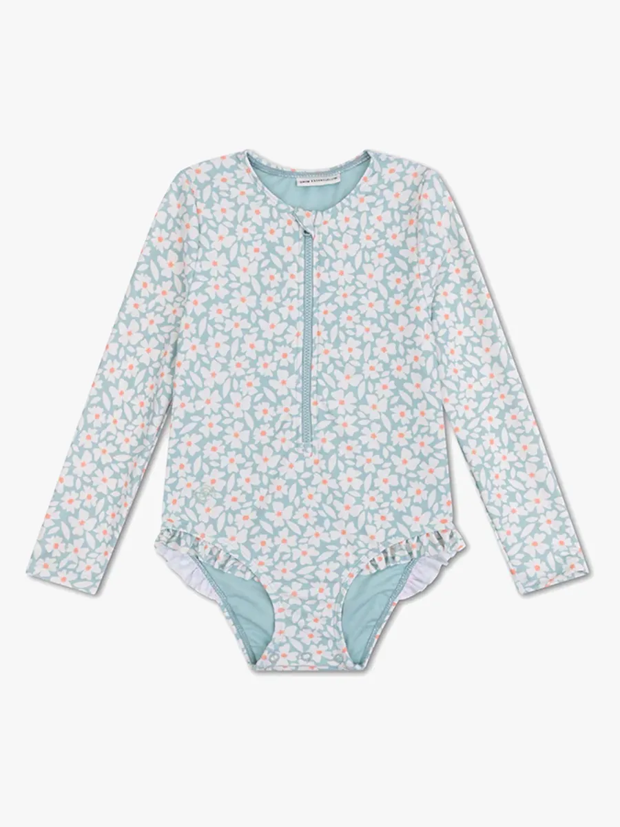 Swim Essentials Baddräkt, Florish Green, 122-128