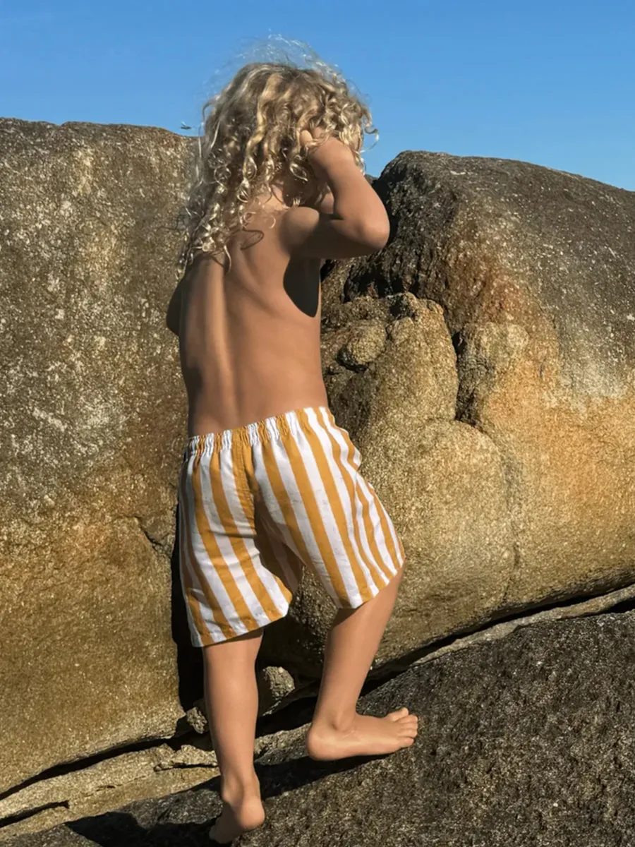 Swim Essentials Badshorts, Flow Yellow/White, 122-128