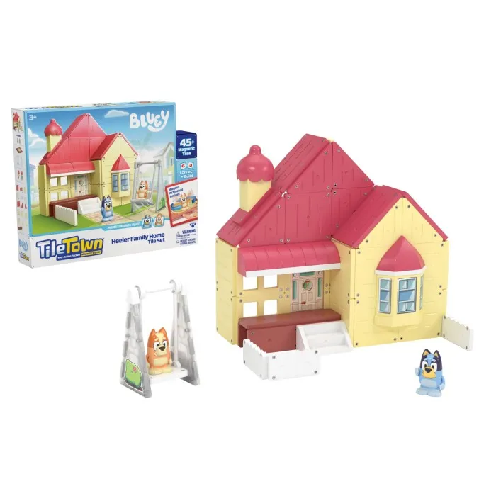 Tile Town Bluey Familjens Hus Magnetiskt Byggset 46-delar