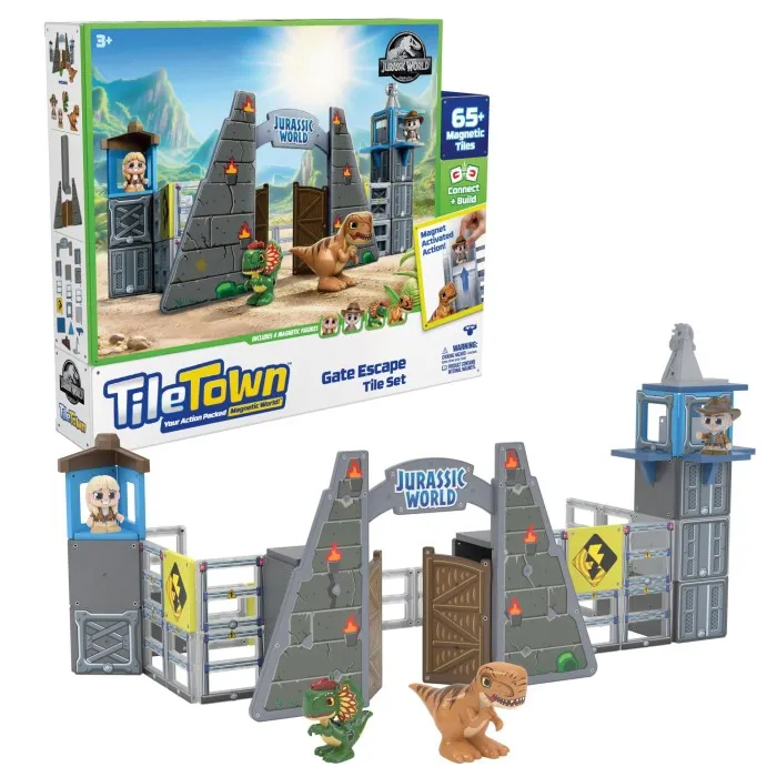 Tile Town Jurassic World Park Magnetiskt byggset 70-delar