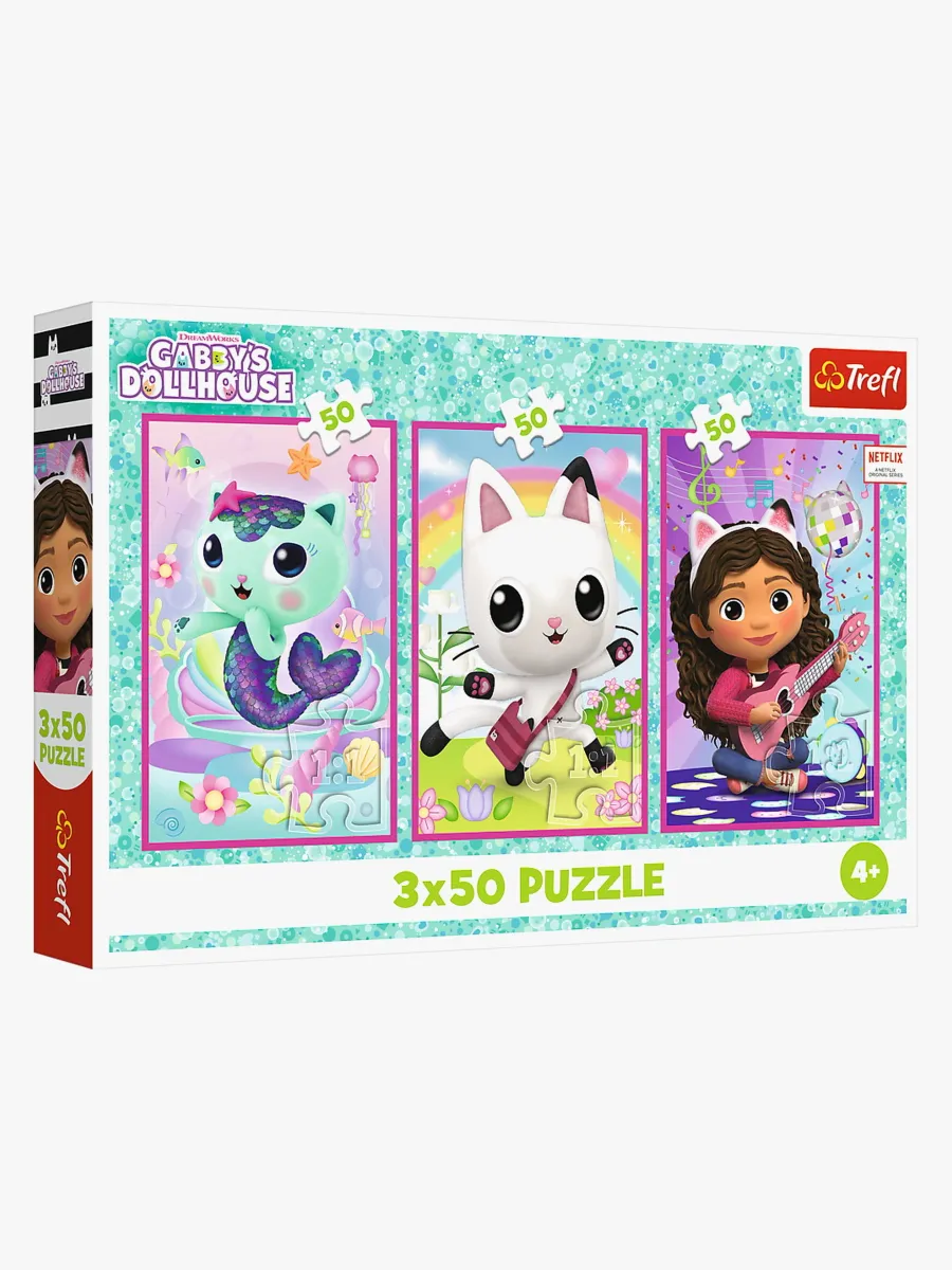 Trefl Gabby's Dollhouse Pussel 3x50 Bitar