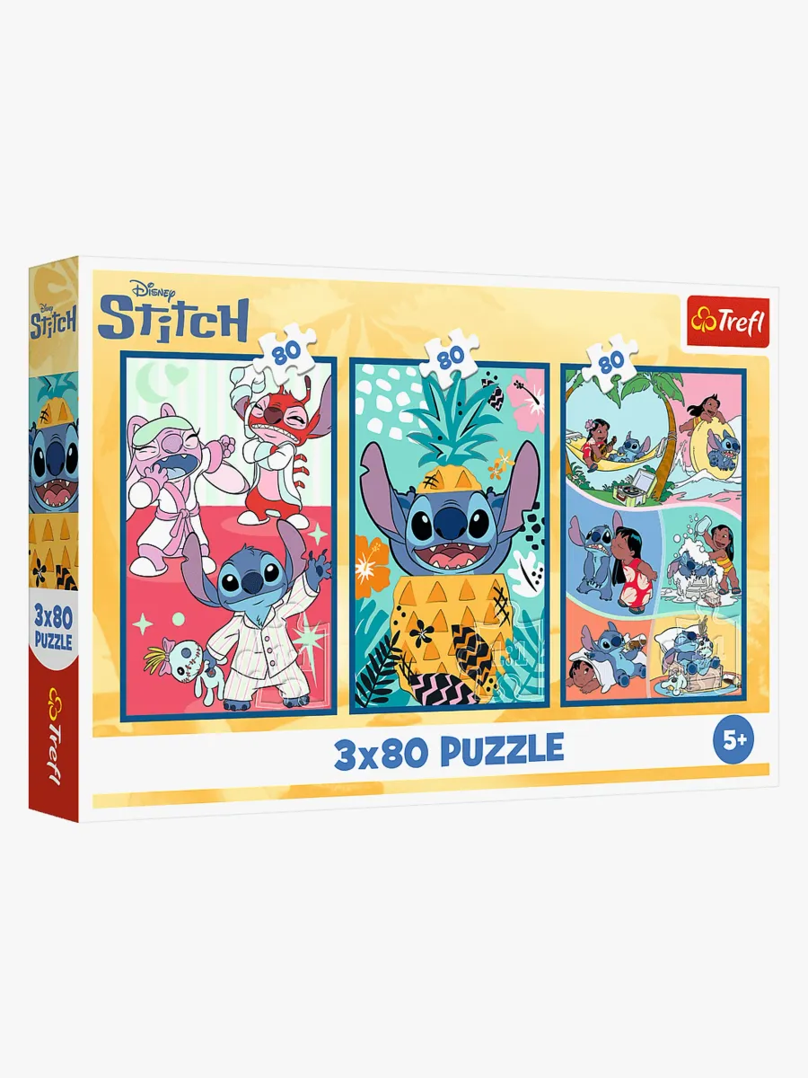 Trefl Lilo &  Stitch Pussel 3x80 Bitar