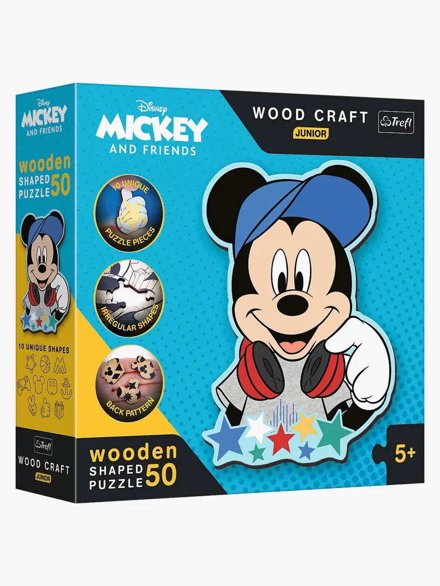 Trefl Wood Craft Junior Disney Musse Och Hans Vänner Pussel 50 Bitar