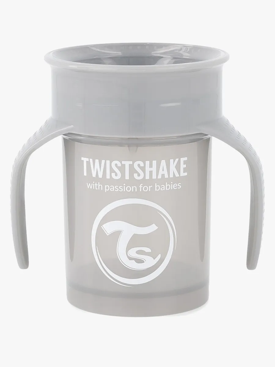Twistshake 360 Träningsmugg, Pastelgrå
