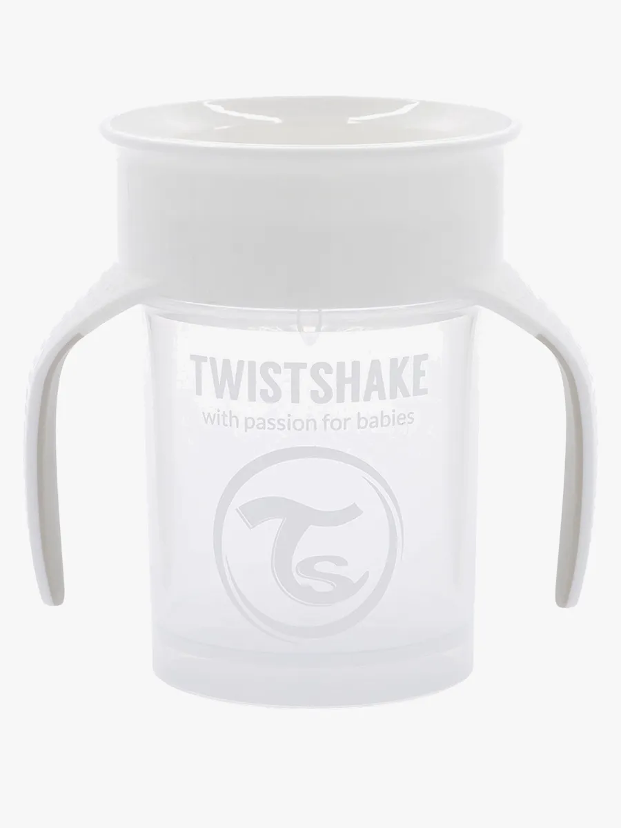 Twistshake 360 Träningsmugg, Vit