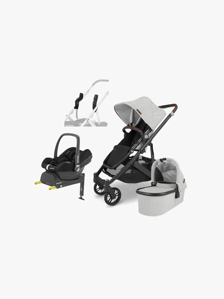 UPPAbaby CRUZ V2 Duovagn inkl. Maxi-Cosi CabrioFix &  Bas, Anthony Grey