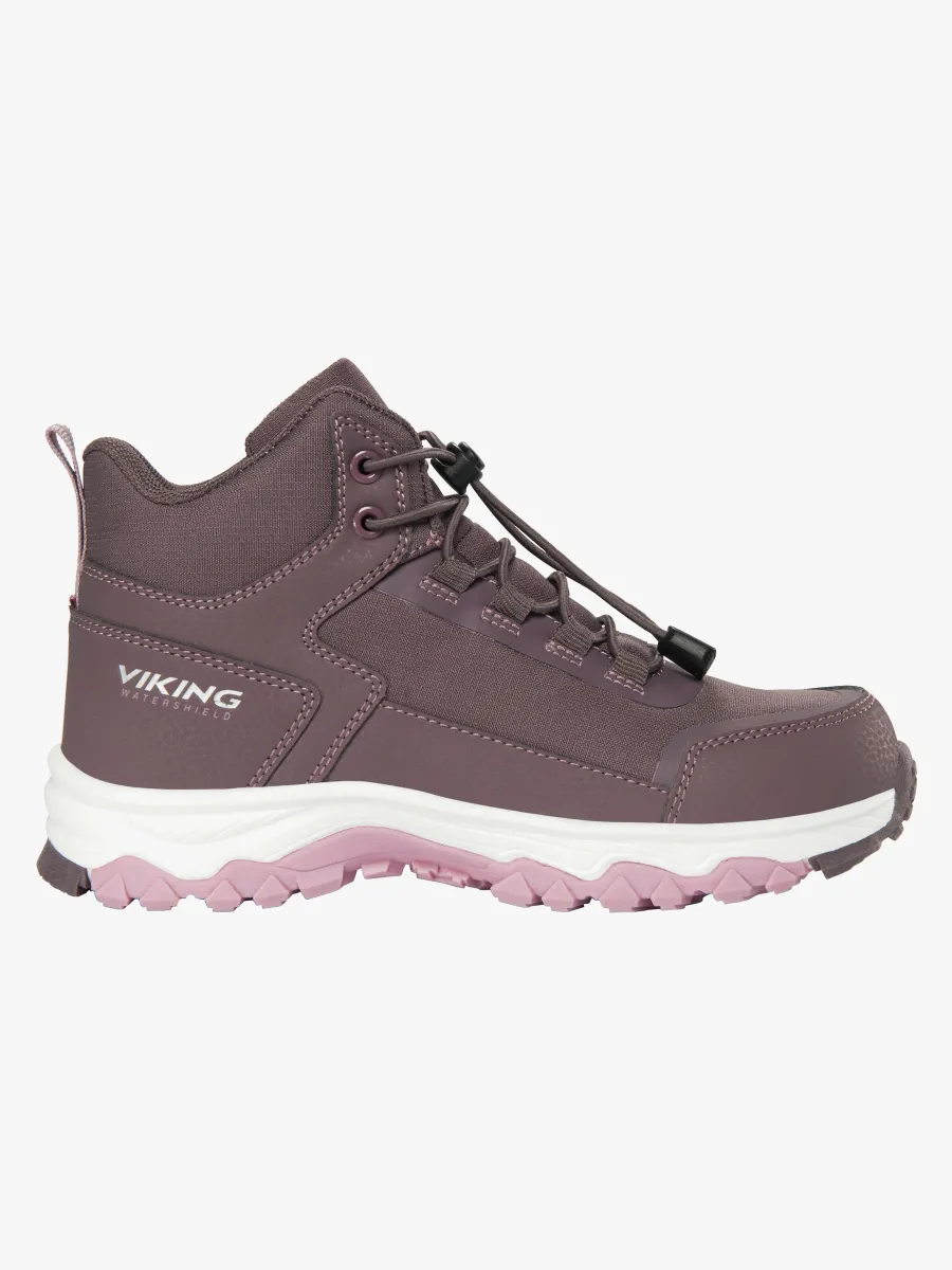 Viking Akkarvik Mid SL WP  Fodrade Sneakers, Plum/Pink, 29