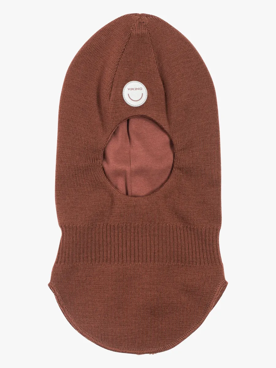 Viking Alv Balaklava Merinoull, Dark Brown, 46