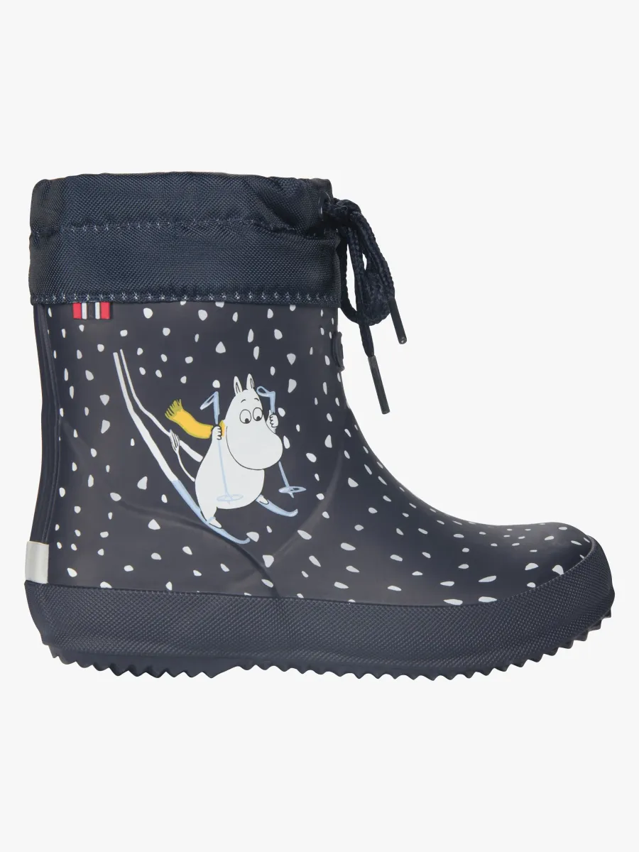 Viking Alv Indie Moomin Fodrade Gummistövlar, Navy, 23