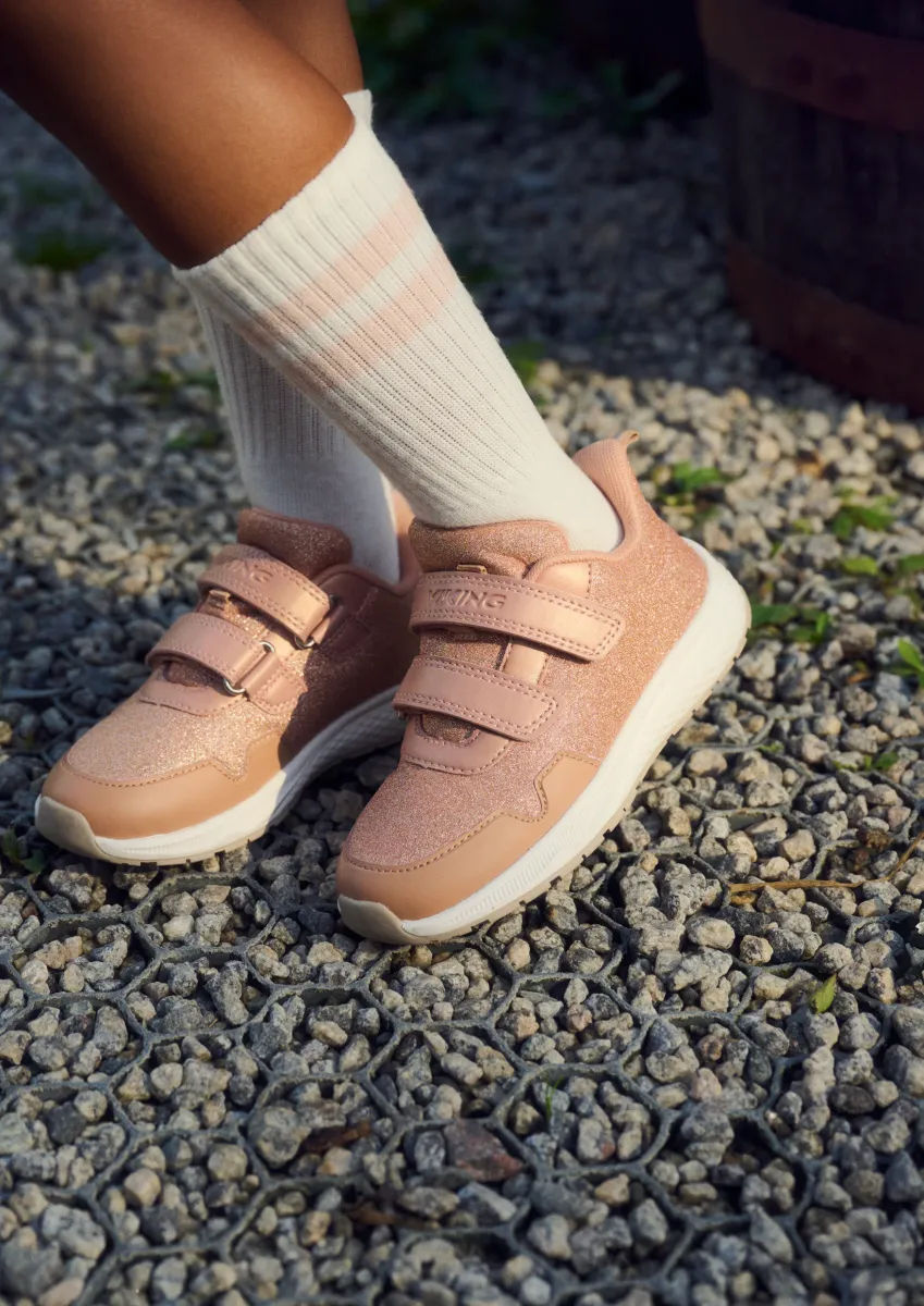 Viking Bouncy Glitter 2V Sneakers, Gold, 24