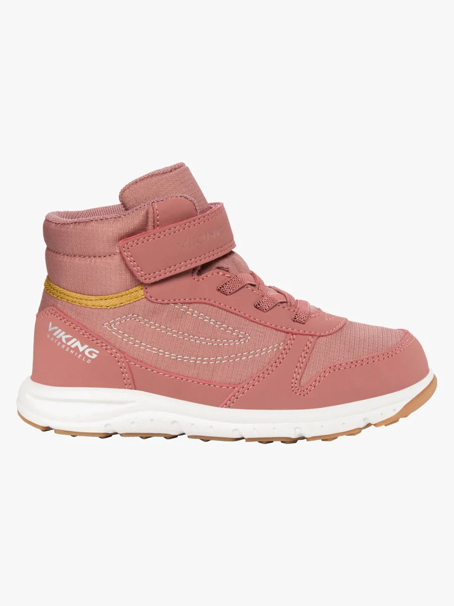 Viking Hovet Mid 1V WP Sneakers, Pink, 27